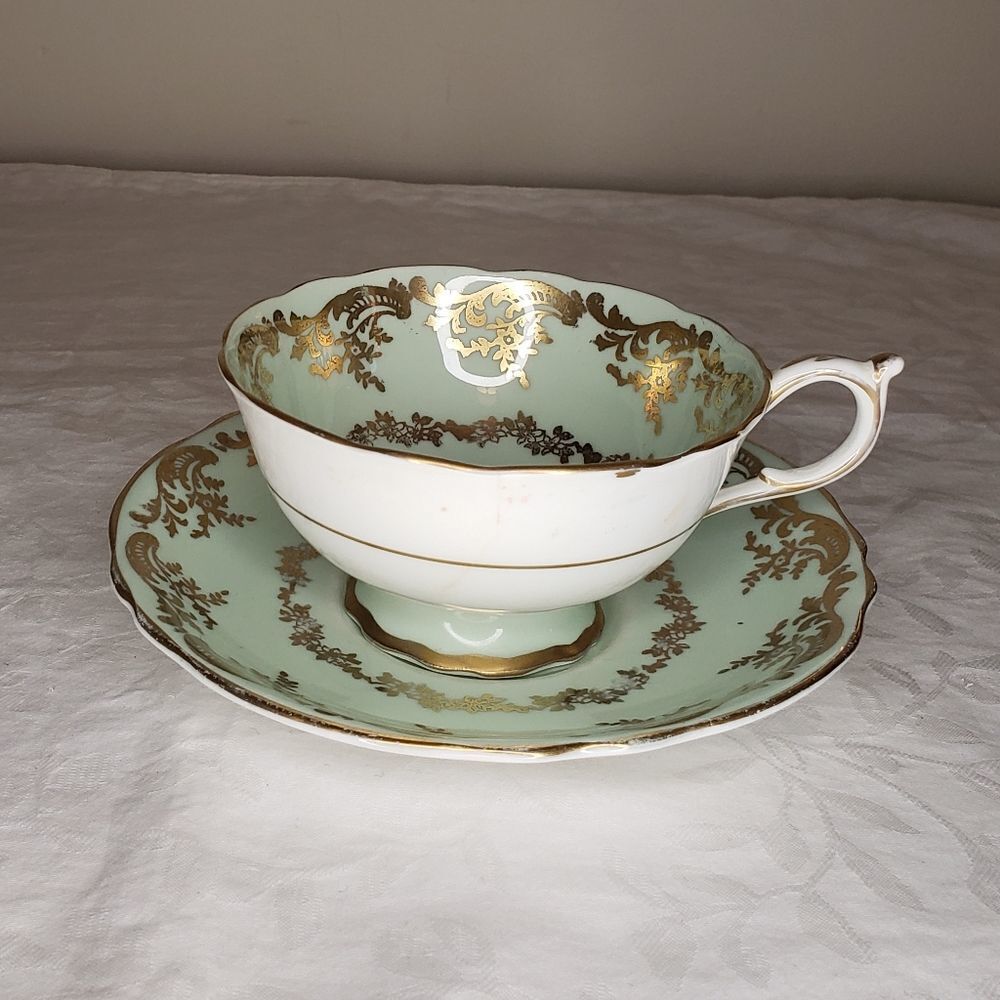 Paragon 50s Mint Green Teacup Saucer